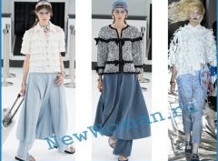 Многослойный деним от Chanel и Facetasm юбка поверх брюк